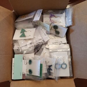 Lot Of 150+ Misc Jewelry Earrings Handmade Individual Packaged For Sale Bohemian